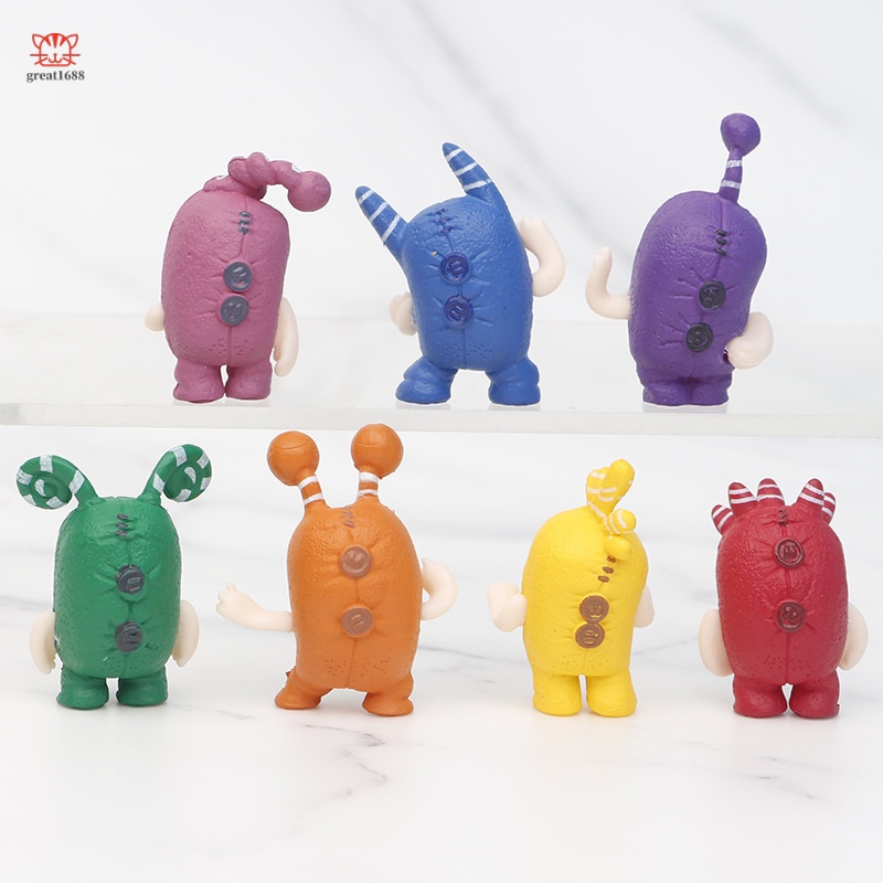Oddbods hình đồ chơi hình hành động quà tặng đồ chơi cho trẻ em trang trí sinh nhật 7 cái