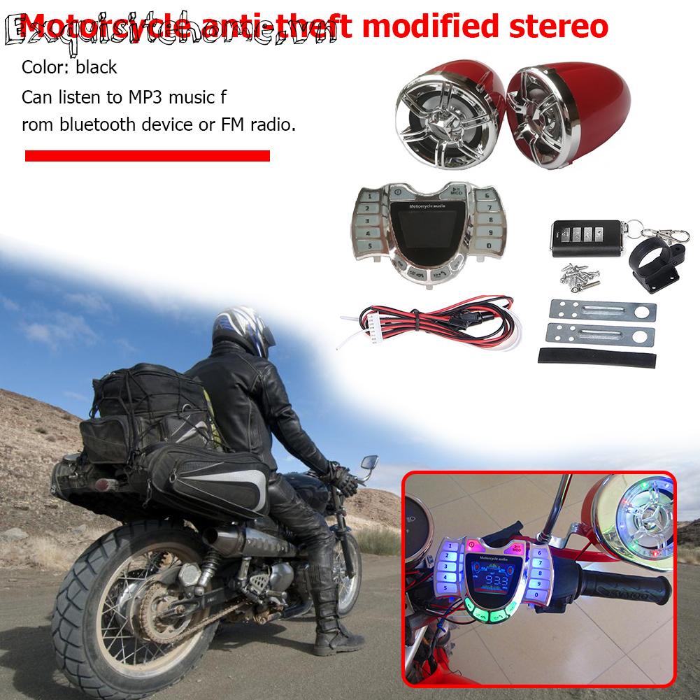 Xe máy hệ thống âm thanh tương thích bluetooth loa âm thanh nổi bộ sạc usb radio