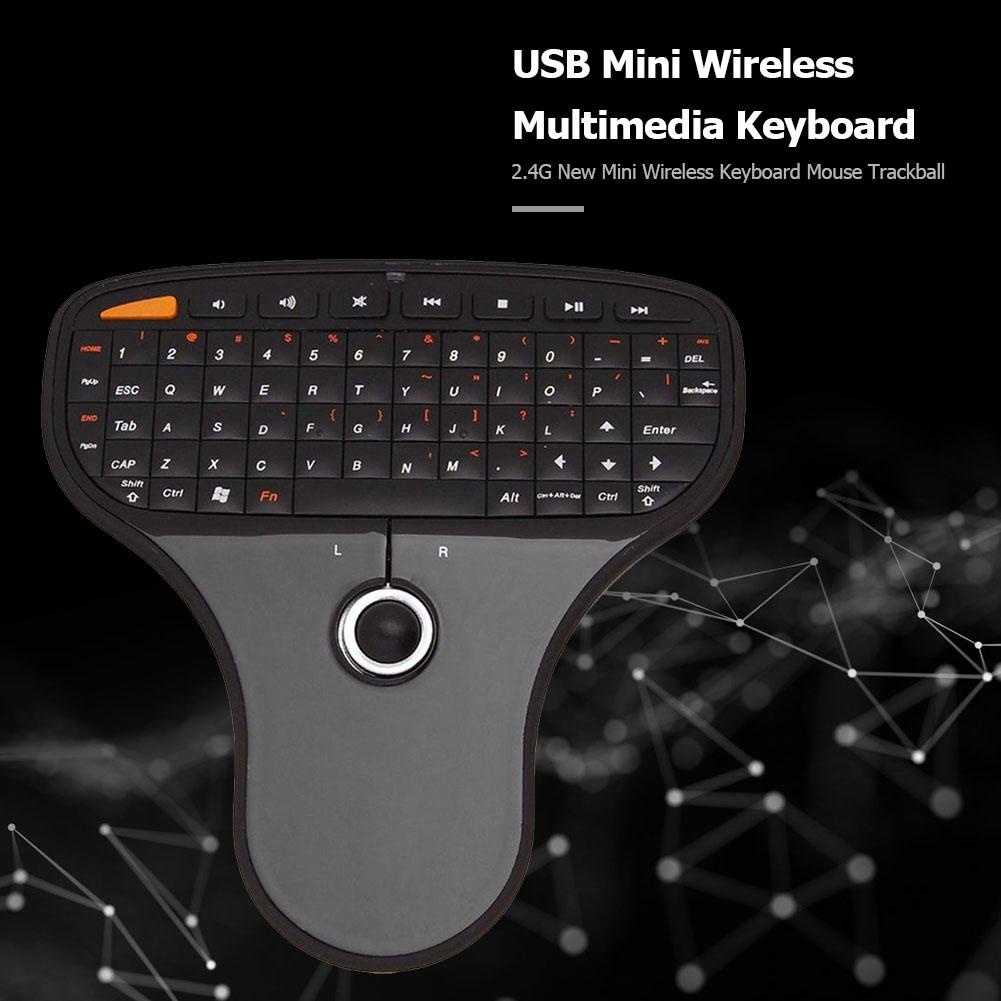 N5901 bàn phím từ xa đa phương tiện không dây mini chuột không dây với trackball