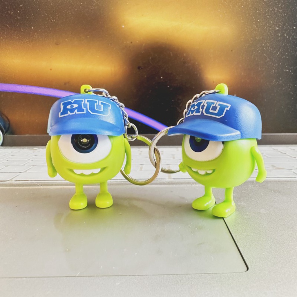 Móc Khóa Cặp Đôi Mắt To Có Đèn LED Và Âm Thanh Làm Quà Tặng Cho Học Sinh