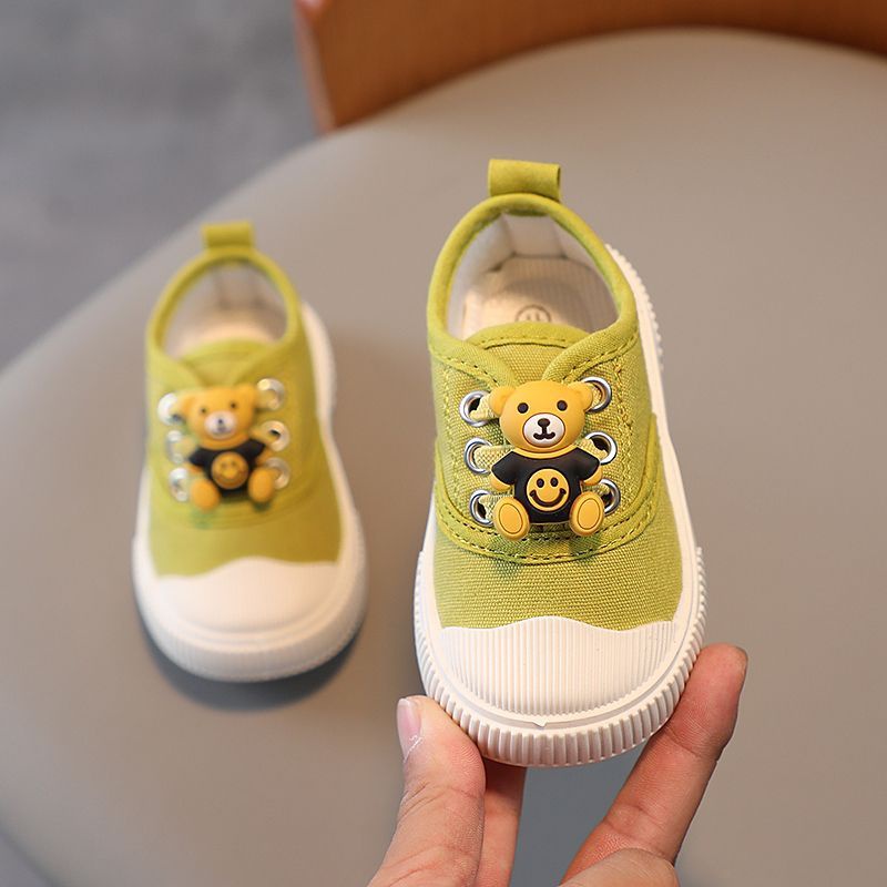 Giày Vải Canvas Đế Mềm Hai Lớp Thời Trang Mùa Thu Cho Bé Mẫu Giáo