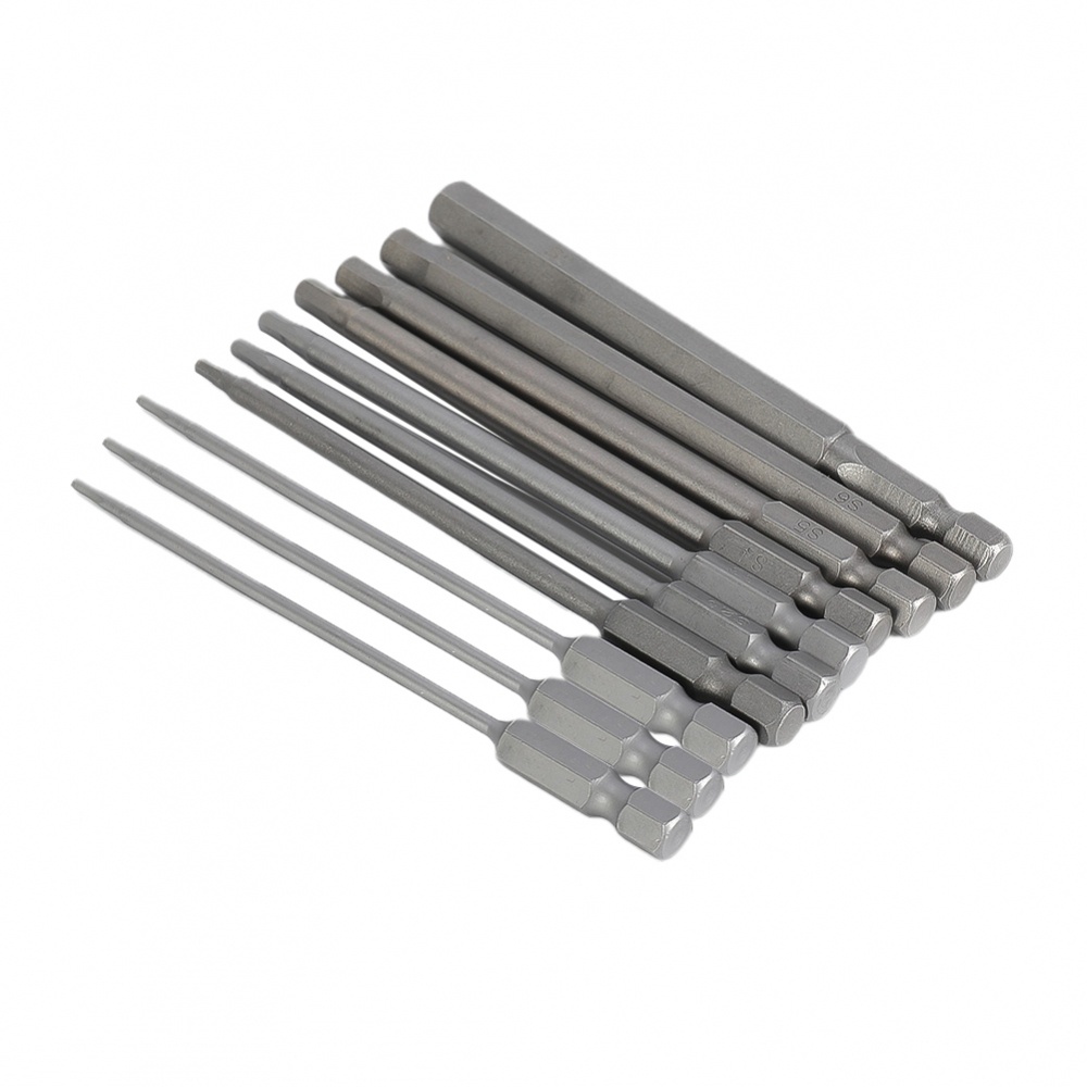 Tuốc nơ vít bit máy khoan cờ lê bằng thép bạc cầm tay chiều dài 100mm đầu bi