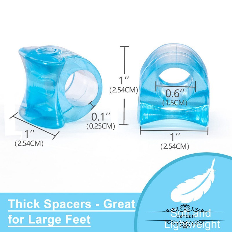 New blue soft silicone gel toe separator hallux valgus bunion spacers thumb corrector foot care tool