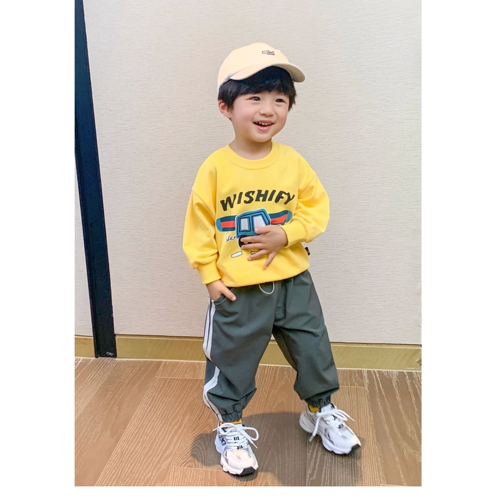 Cotton áo len dài tay trẻ em mùa xuân và mùa thu áo sơ mi bé trai mới quần áo mùa thu cho bé gái