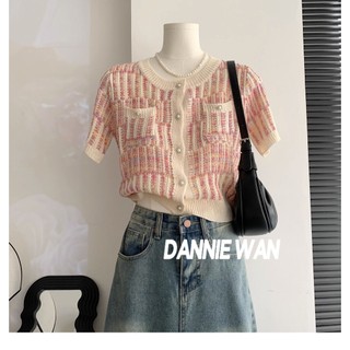 DannieWan Áo Len áo khoác cardigan áo cardigan Thời trang hàn quốc A91K02D