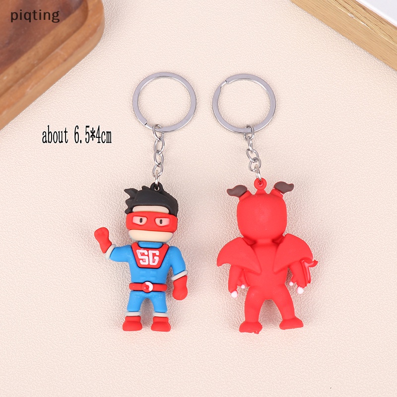 Piqt stumble guys keychains kawaii anime hình móc chìa khóa ch xe mặt dây chuyền túi trang trí móc khóa dễ thương phụ kiện trẻ em quà tặng en