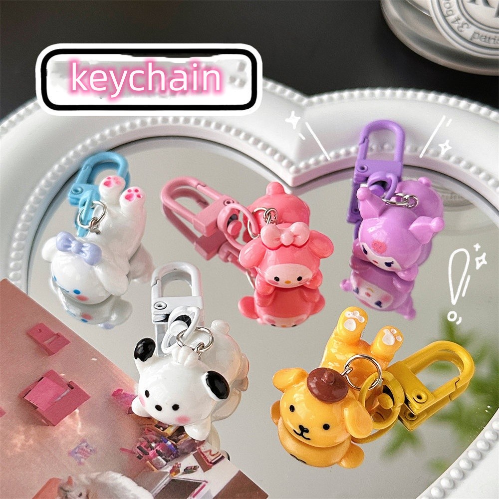Phim hoạt hình người bạn tốt nhất chìa khóa hình con chó đơn giản chuỗi chìa khóa túi sáng tạo mặt dây chuyền quà tặng sinh nhật