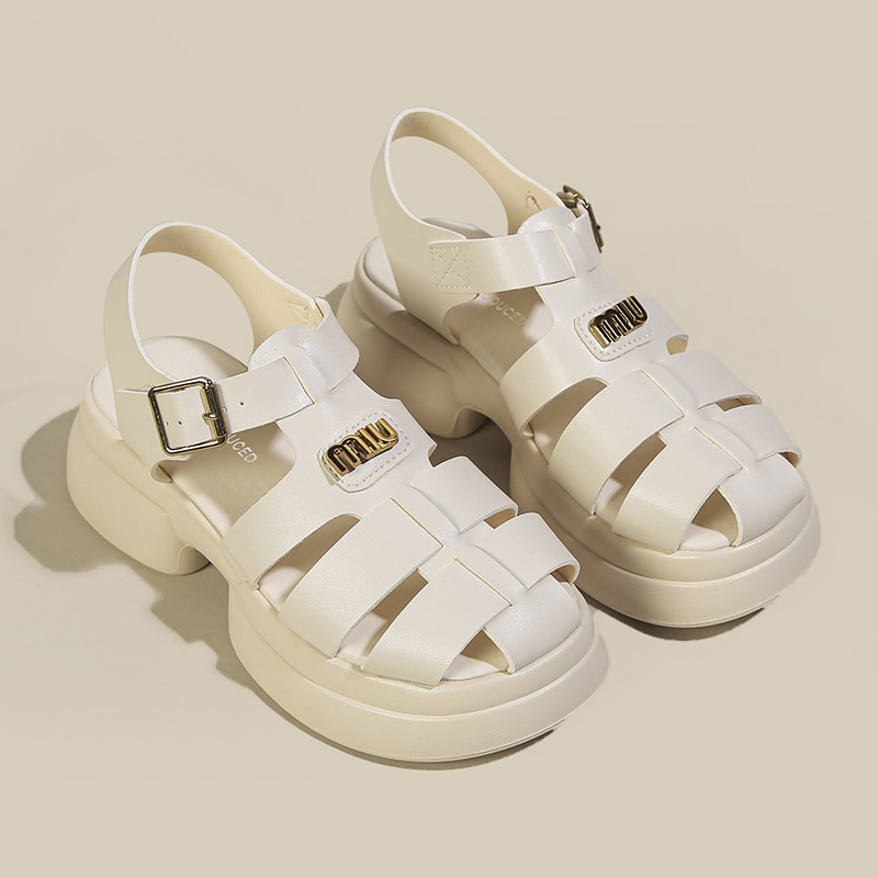 Giày Sandal nữ hottrend 2023 khoá cài  Cao Cấp Fullbox đế cao 5 phân siêu êm chân