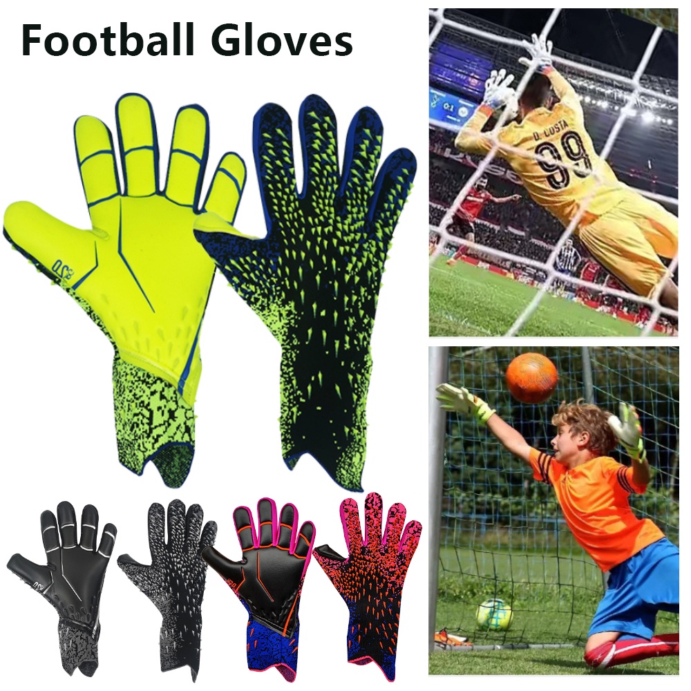 Găng tay thủ môn găng tay thủ môn bóng đá cho thanh niên & người lớn roll-âm tính với gai ngón tay để ngăn ngừa chấn thương
