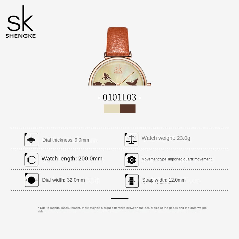 Đồng Hồ Đeo Tay Chống Nước Họa Tiết Lá Cây Đơn Giản Sáng Tạo Dành Cho Nữ