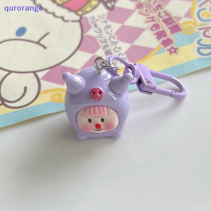 Qurange keychain anime hình melody cinnamoroll bag keyring mặt dây chuyền mini doll girls quà tặng sinh nhật đồ chơi ror