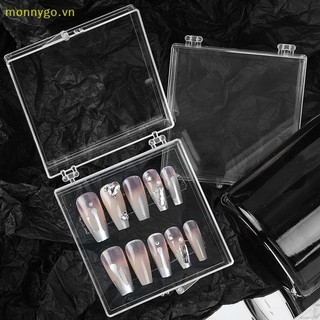 Monnygo 1pc nail art french false nail tips box bead storage case organizer container vn