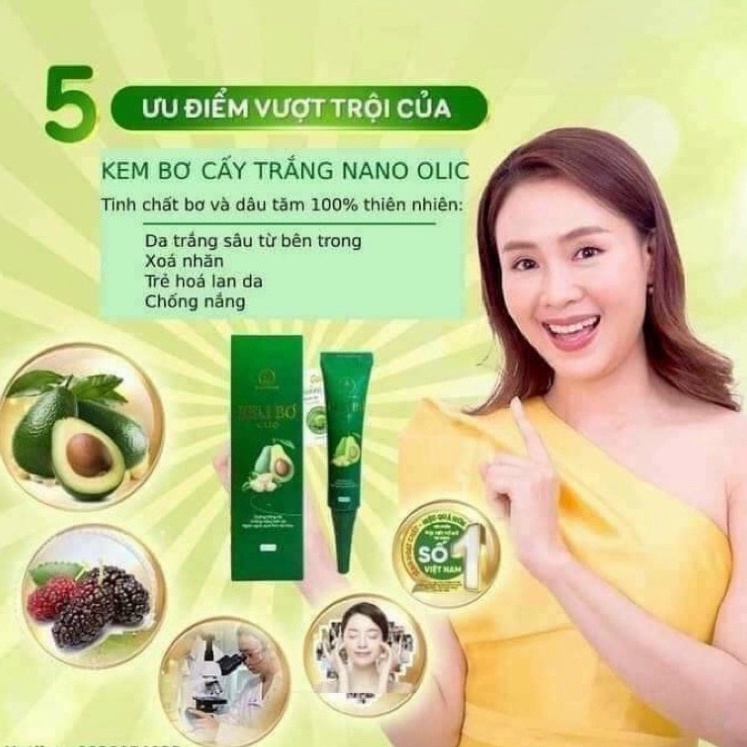 [Chính hãng ] Kem bơ cấy trắng Nano Olic- Dưỡng da trắng sáng từ sâu bên trong