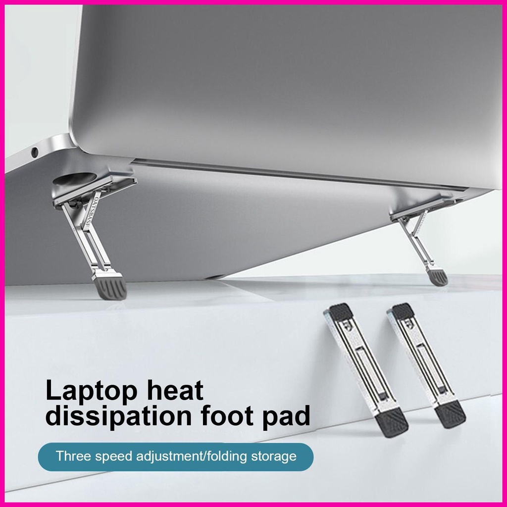 Giá đỡ máy tính xách tay mini 2 cái chân đế bàn phím có thể gập lại máy tính xách tay riser feet nonslip hợp kim nhôm tản nhiệt chân đế lrnvn