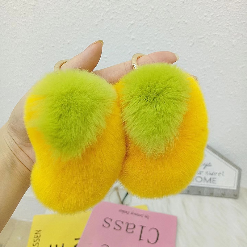 Móc Khóa Hình Quả Xoài Nhồi Bông Dễ Thương Dùng Làm Quà Tặng
