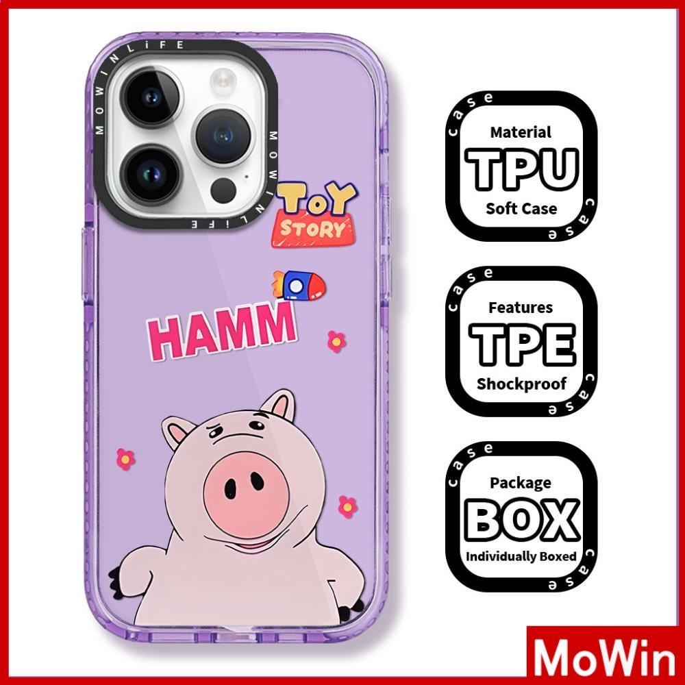 Ốp lưng iPhone 14 Pro Max Ốp Lưng iPhone Ốp Mềm Ốp Trong Suốt Dày Chống Sốc Khung Bảo Vệ Camera Màu Tím Mũi Heo Nhỏ Dễ Thương Tương Thích Với iPhone 13 Pro Max 12 Pro Max 11 XR XS 7