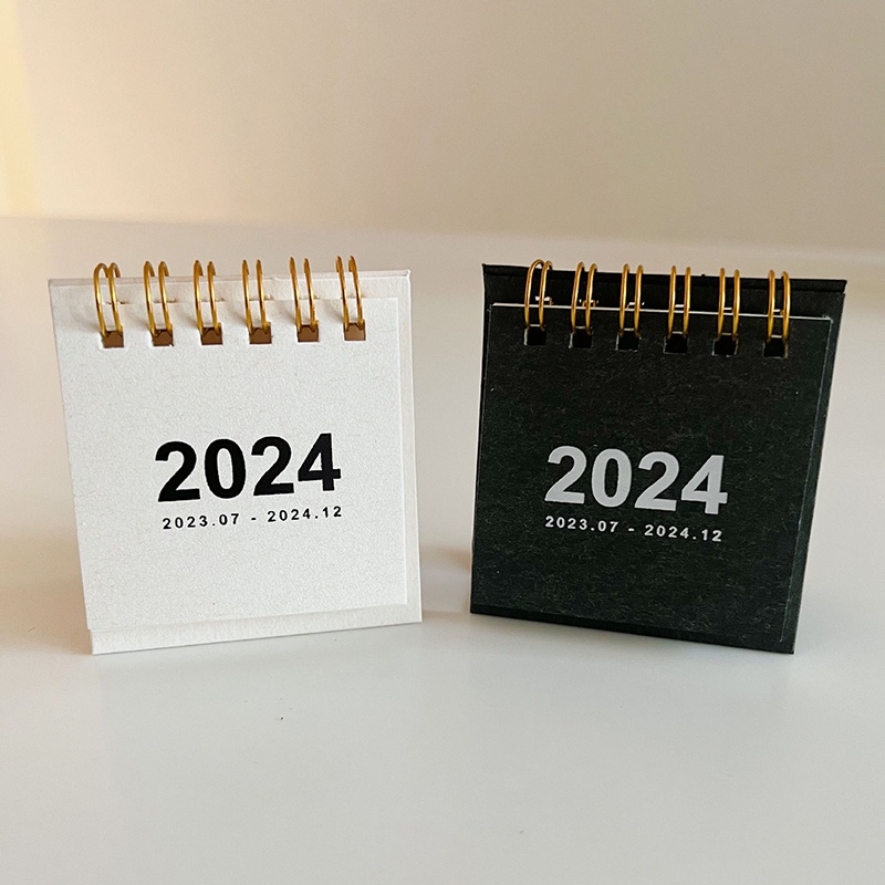 Lịch Năm 2024 mini Để Bàn Màu Sắc Tinh Khiết