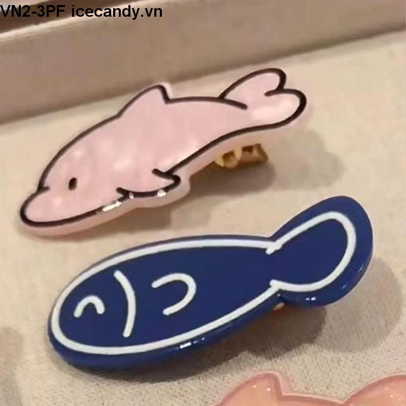 🥟ice🥟Kẹp Tóc Hình Cá Hoạt Hình Bằng acrylic Dễ Thương Cho Bé Gái