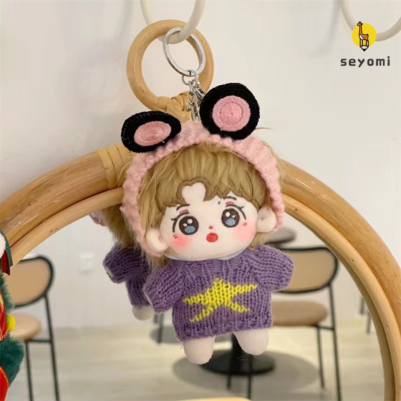 10 cm xiao zhan wang yibo búp bê bông sang trọng dễ thương bjyx đồ chơi nhồi bông mềm thần tượng búp bê người hâm mộ bộ sưu tập quà tặng kèm quần áo