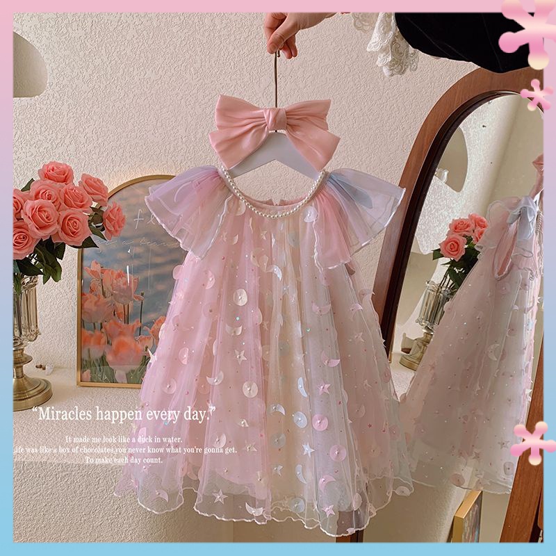 Đầm Công Chúa Pettiskirt Siêu Nữ Tính Màu Sắc Cầu Vồng Phong Cách Mới 2023