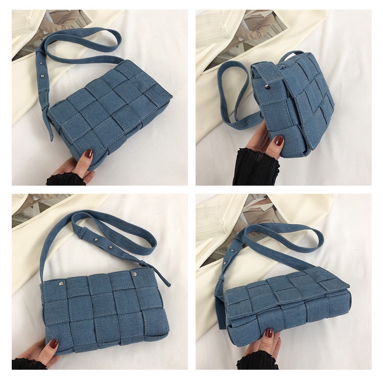 Túi Xách Denim Dệt Hình Vuông Nhỏ Thời Trang Xuân Hè 2023 Cho Nữ