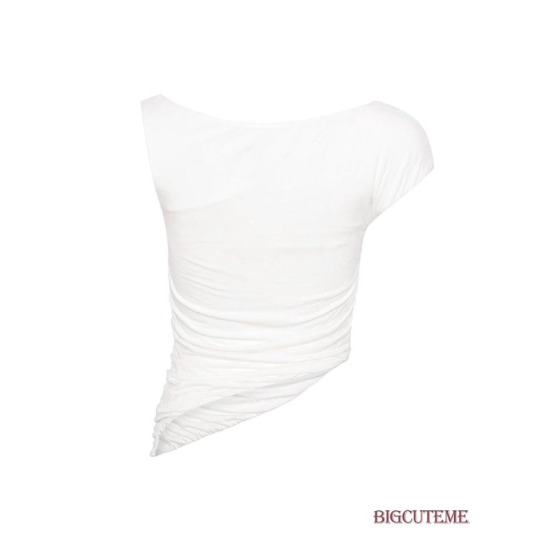 Áo Thun Nữ Tay Ngắn Cổ Chữ V Màu Trơn Phong Cách Đường Phố Mùa Hè Y2K