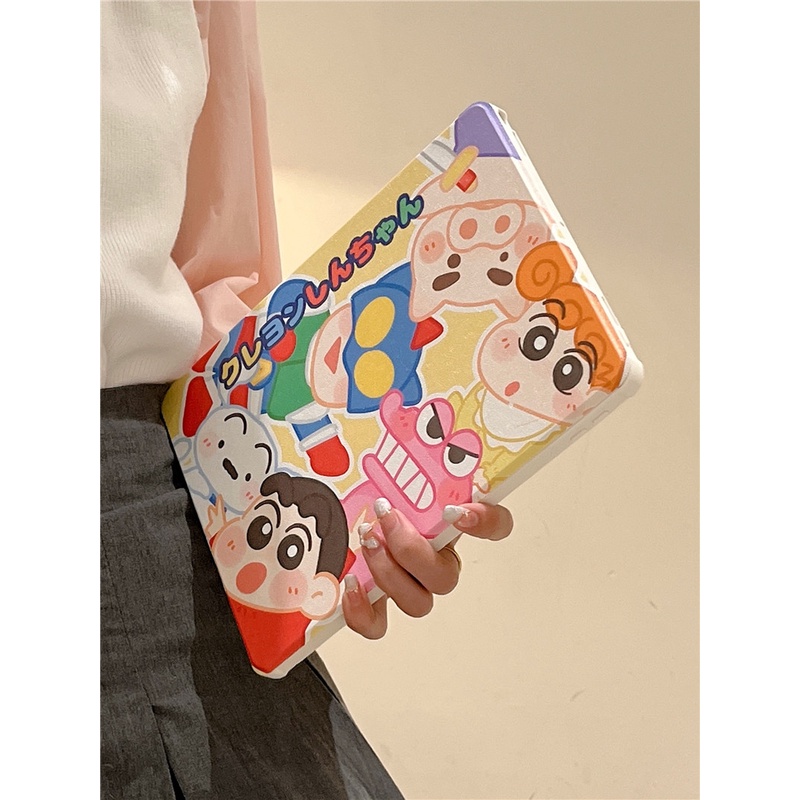 Bao Da Máy Tính Bảng In Hoạt Hình Shin chan Cho Ipad 10.2 / 12.9 Ipad 10Th Mini 6 Ipad Air 1 Air 4 / 5 Pro 11 / 10.5 Ipad 5Th Ốp