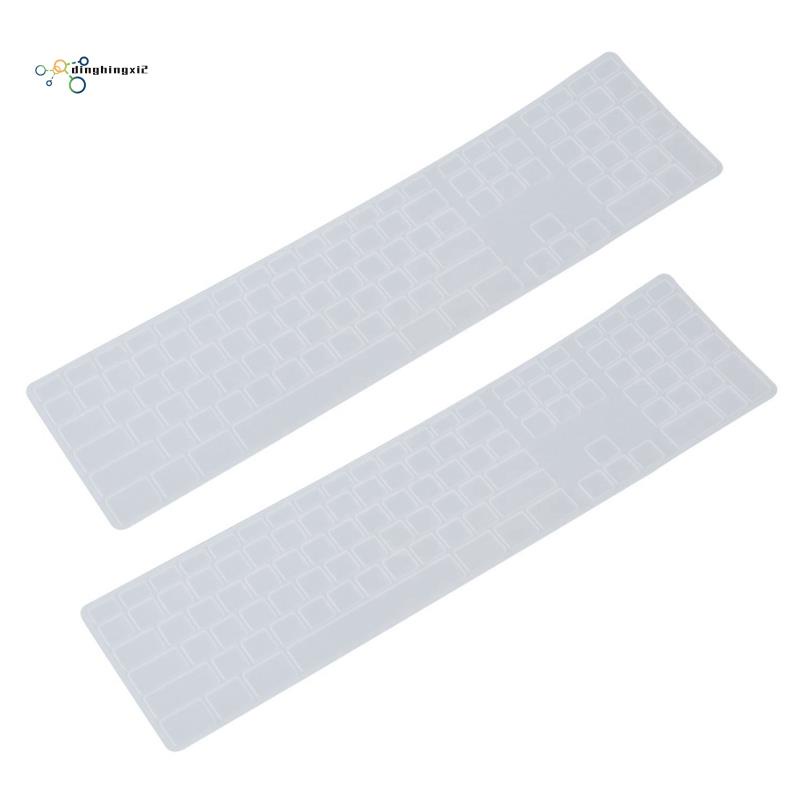 Set 2 Miếng Silicon Trong Suốt Bảo Vệ Bàn Phím Số Cho Apple IMac