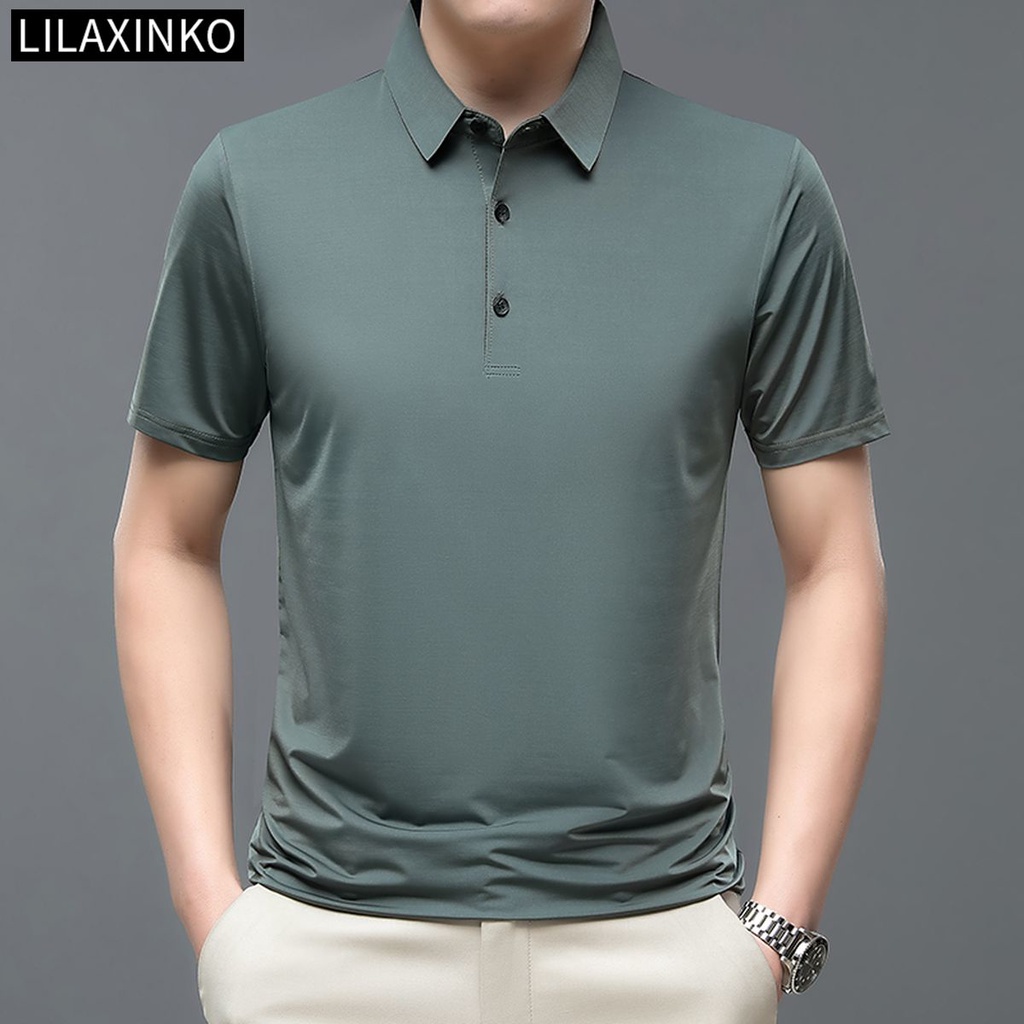 Áo Thun Polo Tay Ngắn Màu Trơn 7 Màu Thời Trang Dành Cho Nam
