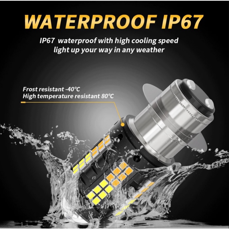 Đèn Pha Siêu Sáng H4 Led BA20D T19 P15D 8000LM 6000K Chuyên Dụng Cho Xe Mô Tô ATV UTV