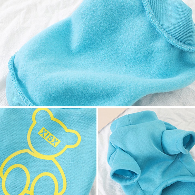 Áo Khoác Mùa Đông Ấm Áp Có Mũ Trùm Hình Gấu Dễ Thương Kích Thước Nhỏ Vừa Và Nhỏ Cho Chó Chihuahua Yorkie