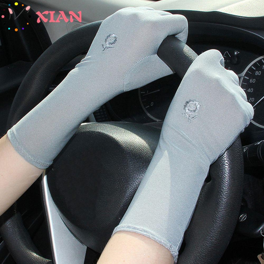 Găng Tay Chống Nắng Chống Trượt Co Giãn Dài Trung Bình