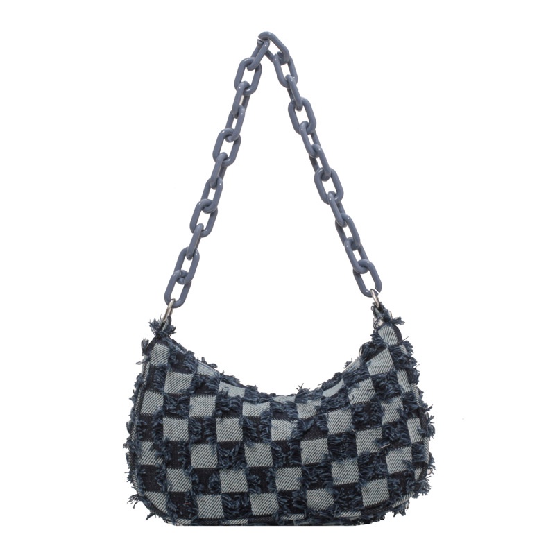 MISCHA Túi Xách Denim Dây Đeo Bản Rộng Thời Trang Cho Nữ