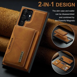 Ốp ví da có thể tháo rời có chân đế lật từ tính cho samsung galaxy s24 ultra, s24 plus, s23 ultra, s23 plus, s22 ultra, s22 plus, s21 ultra, s21 +, note 20 ultra