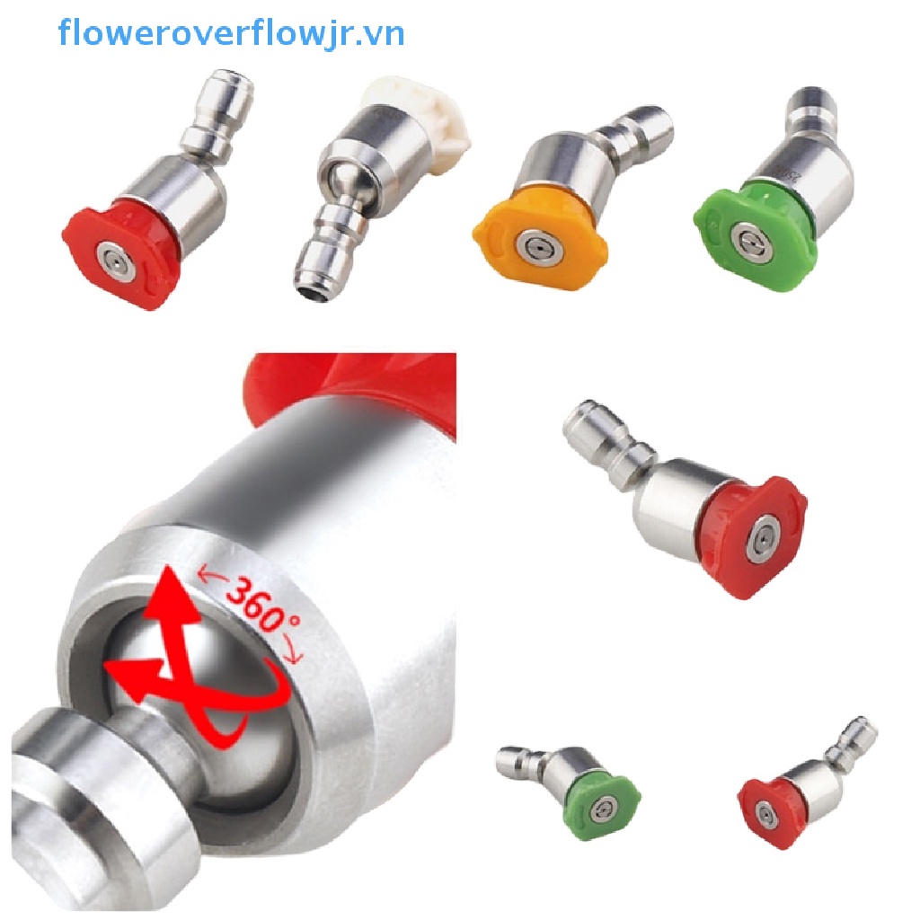 Vòi Phun Nước Áp Suất Cao 1 / 4 "Bằng Thép Không Gỉ Xoay 360 Độ 0 15 25 40 Độ