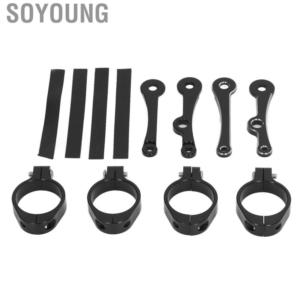 Soyoung Fork Headlight Clamp  Enhance Appearance Durable Mount Bracket Easy To Install Stable Aluminium for Motorcycle