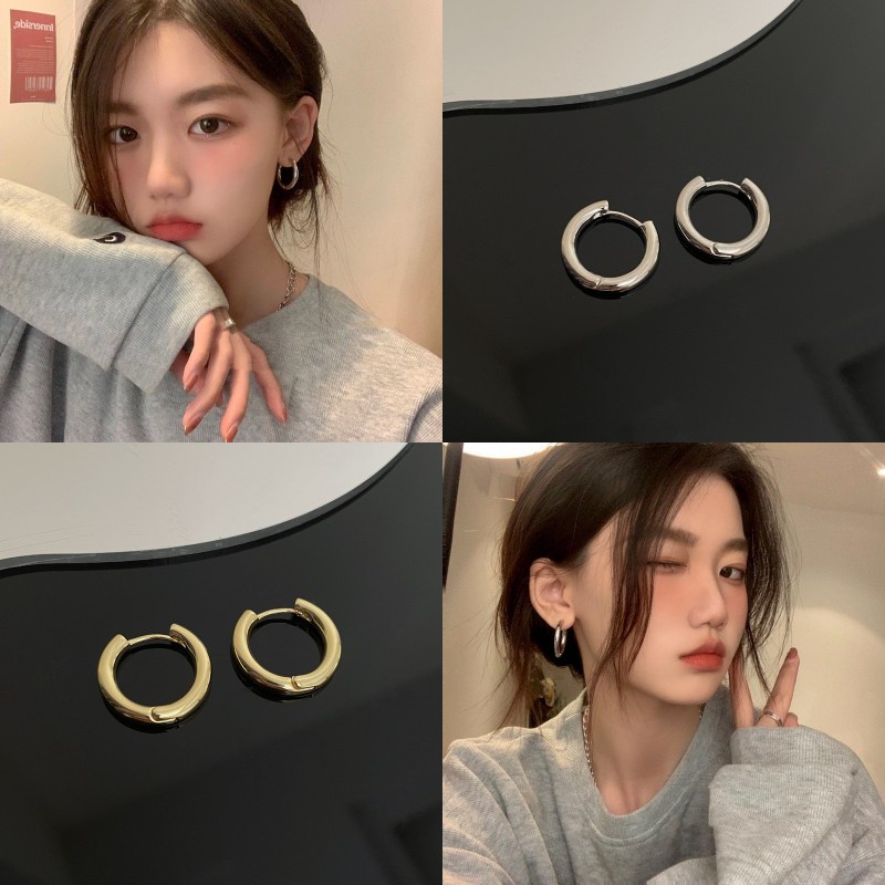 Khuyên Tai Dạng Vòng Trơn Đơn Giản Thời Trang Mới 2023
