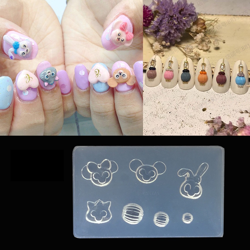 Khuôn Silicone Tạo Hình Mèo Trang Trí Móng Tay