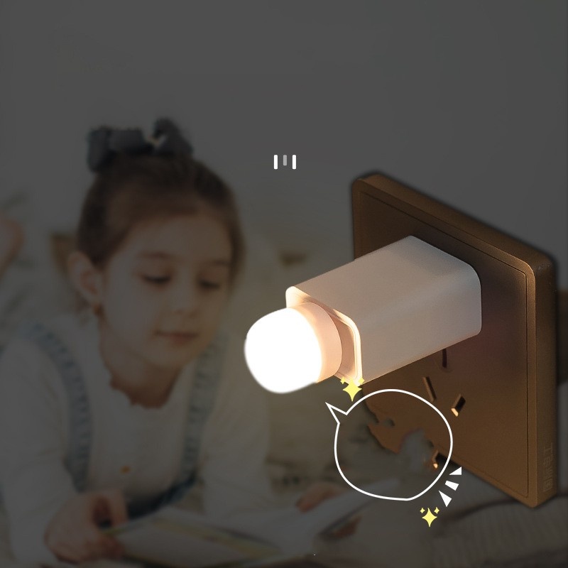 Đèn LED Đọc Sách Bảo Vệ Mắt Hình Tròn Mini Cắm Sạc USB Tiết Kiệm Năng Lượng Trang Trí Phòng Ngủ