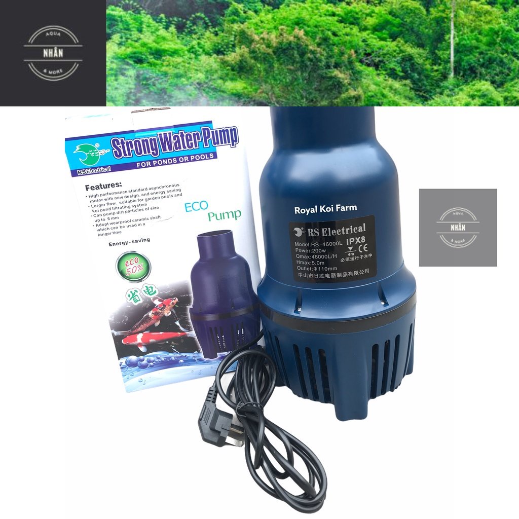 Máy Bơm RS Strong Water Pump RS 16500- 22500- 25000- 46000- 56000 Bơm Tạt Chuyên Dùng Cho Hồ Koi