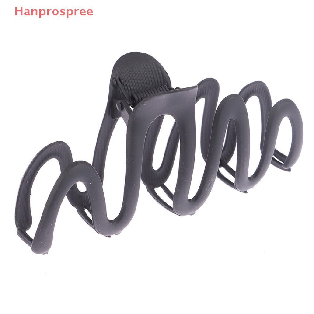 Hanprospree > Kẹp Tóc Càng Cua Tạo Kiểu Gợn Sóng Hình Học Màu Đục Đặc Biệt Cho Nữ