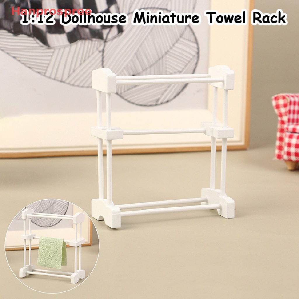 Giá Phơi Khăn Lau Tay Đồ Chơi Búp Bê Màu Trắng Tỷ Lệ 1: 12