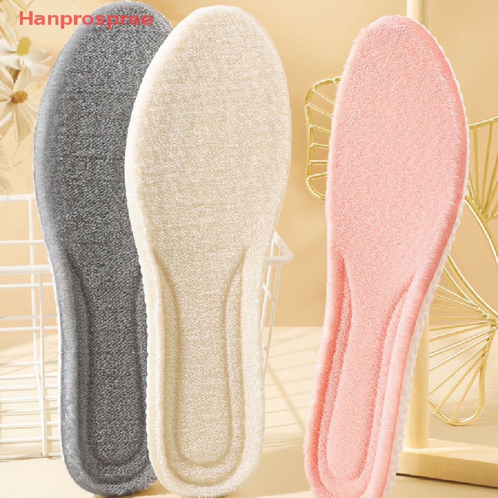 1 Cặp Đế Lót Giày Đi Tuyết Bằng Vải Bông Dày Dặn Mềm Mại Giữ Ấm Mùa Đông Cho Nam Và Nữ