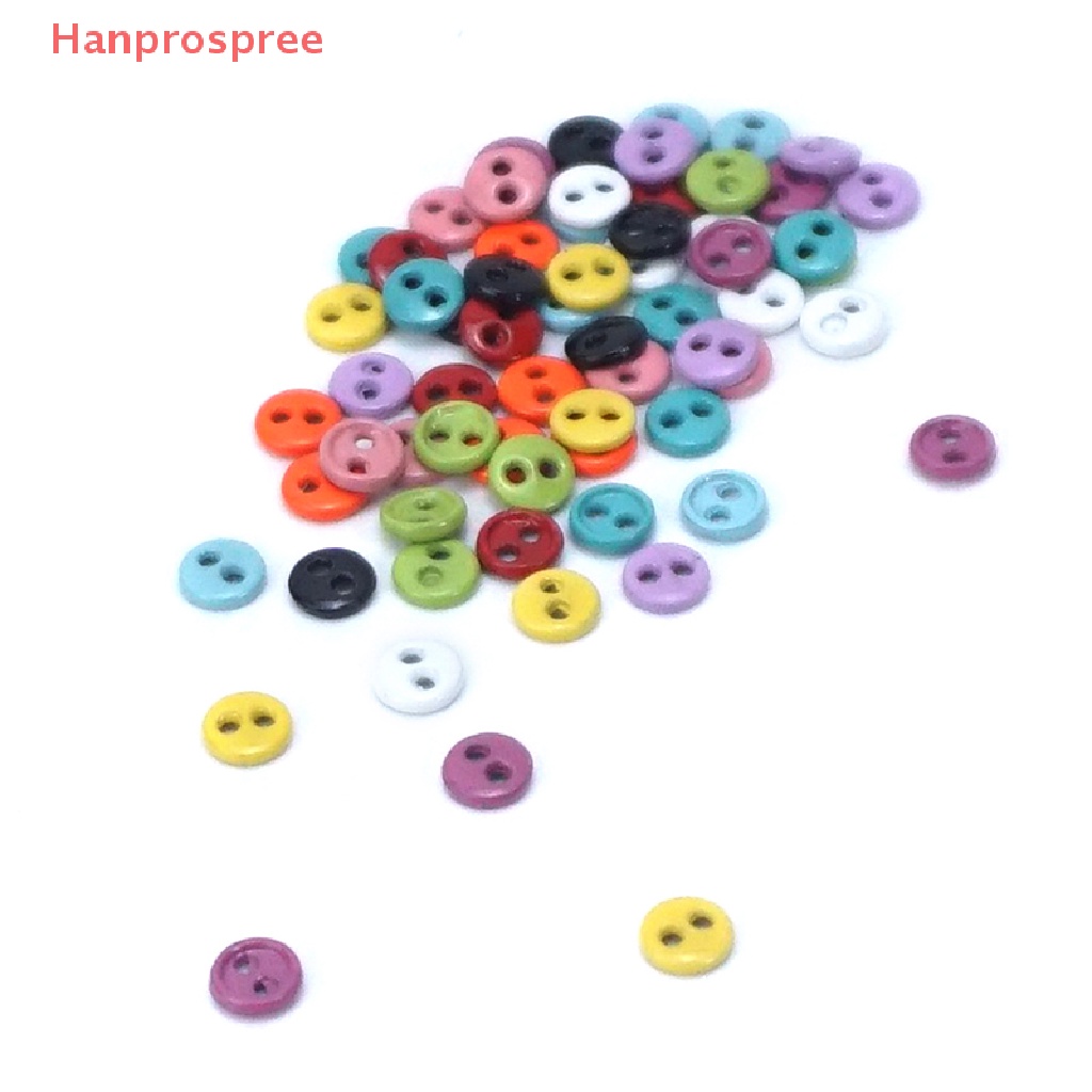Set 10 Nút Tròn Hai Lỗ Nhiều Màu Sắc Làm Đồ Chơi Búp Bê