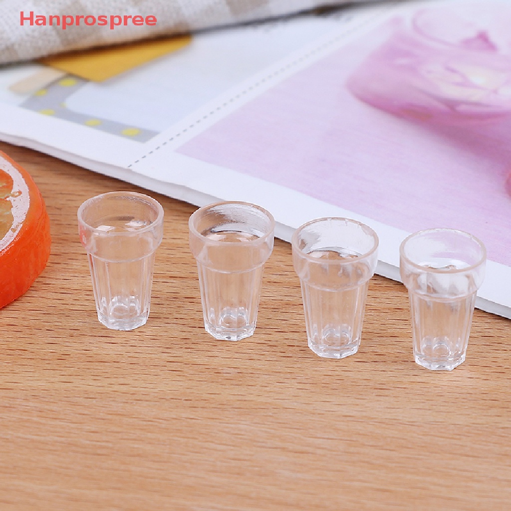 Bộ 4 Ly Uống Rượu Mini Tỉ Lệ 1 / 12 Trang Trí Nhà Búp Bê