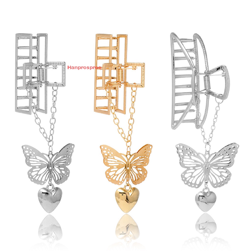Set 3 Kẹp Tóc Bướm Kim Loại