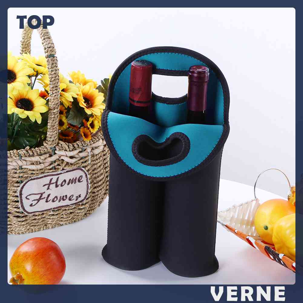 Bộ 2 Túi Bọc Bảo Vệ Chai Rượu Vang Bằng Cao Su Tổng Hợp Cách Nhiệt