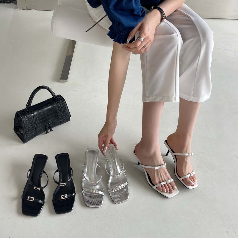 Sandal Cao Gót Mũi Vuông Phong Cách Thời Trang Mới 2023