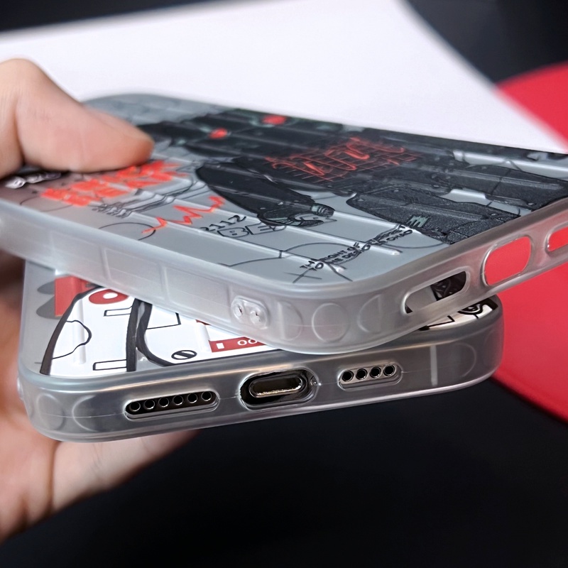 Ốp Điện Thoại TPU Silicon Mềm Trong Suốt In Hình Gấu Hoạt Hình Bảo Vệ Ống Kính Máy Ảnh Cho iphone 14 13 12 11 Pro Max