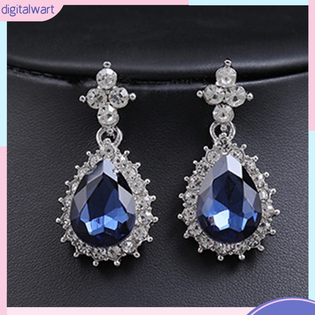 Set 2 Vòng cổ Và Bông Tai Đính Đá Sang Trọng Cho Nữ